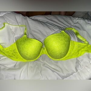 Victoria’s Secret Yellow Lace Demi Bra Size 36DD